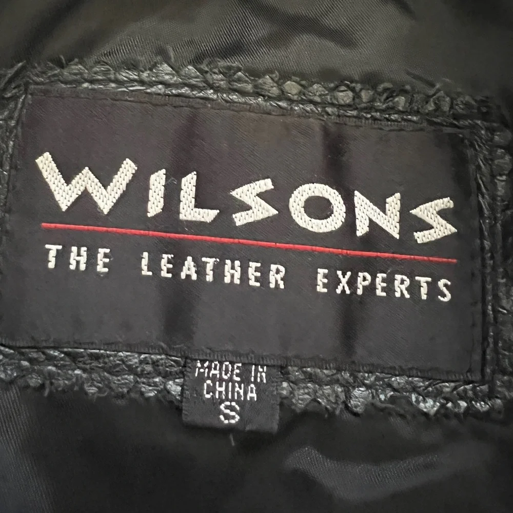 Wilsons Leather Vintage Genuine Leather 90's Trench Coat - Small - Picture 8 of 14